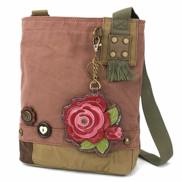 Crossbodies |  Patch Crossbody – Rose Red Crossbodies Brown