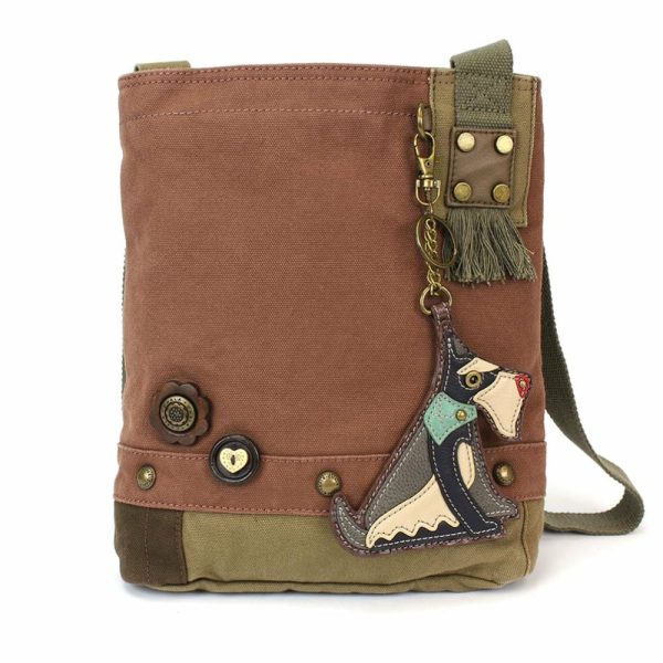 Crossbodies |  Patch Crossbody – Schnauzer Crossbodies Brown