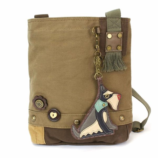 Crossbodies |  Patch Crossbody – Schnauzer Crossbodies Brown