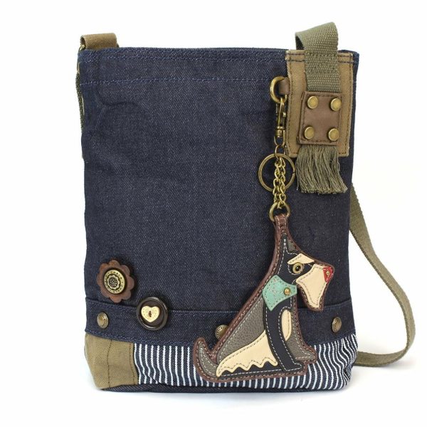 Crossbodies |  Patch Crossbody – Schnauzer Crossbodies Brown