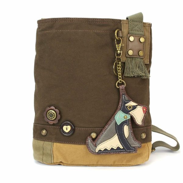 Crossbodies |  Patch Crossbody – Schnauzer Crossbodies Brown