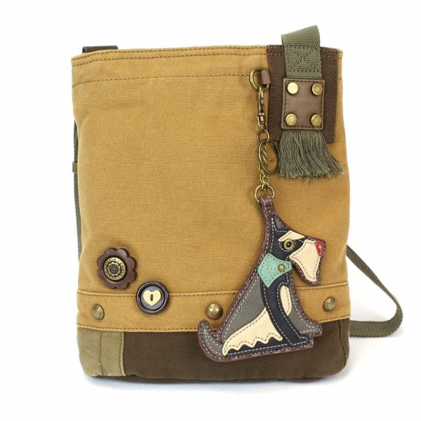 Crossbodies |  Patch Crossbody – Schnauzer Crossbodies Brown