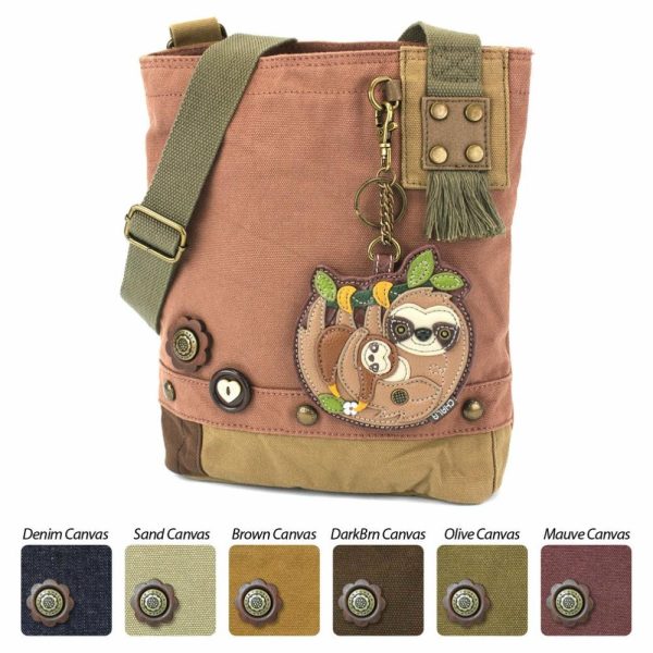 Crossbodies |  Patch Crossbody – Sloth Family Crossbodies Brown