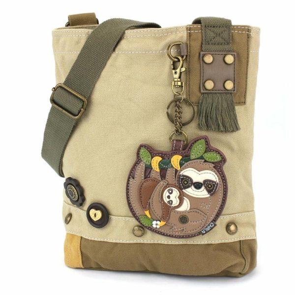 Crossbodies |  Patch Crossbody – Sloth Family Crossbodies Brown