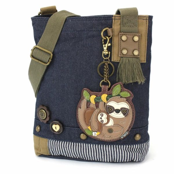 Crossbodies |  Patch Crossbody – Sloth Family Crossbodies Brown