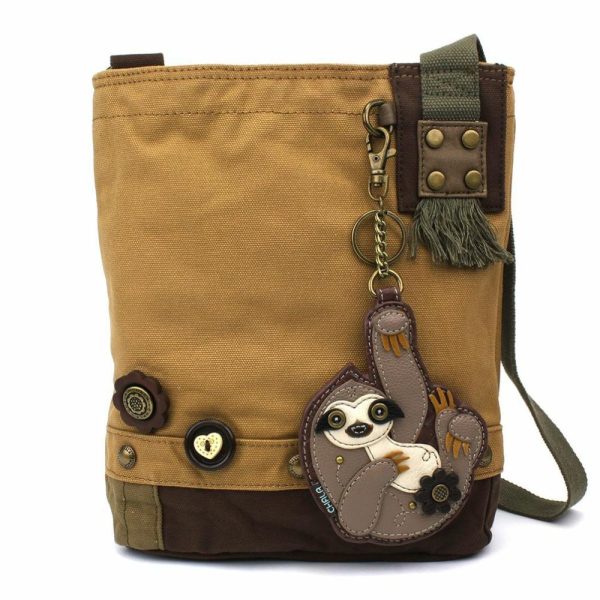 Crossbodies |  Patch Crossbody – Sloth Crossbodies Brown