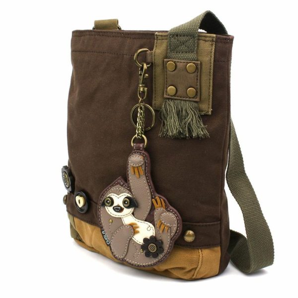 Crossbodies |  Patch Crossbody – Sloth Crossbodies Brown