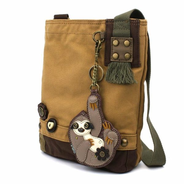 Crossbodies |  Patch Crossbody – Sloth Crossbodies Brown