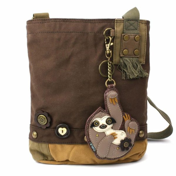 Crossbodies |  Patch Crossbody – Sloth Crossbodies Brown