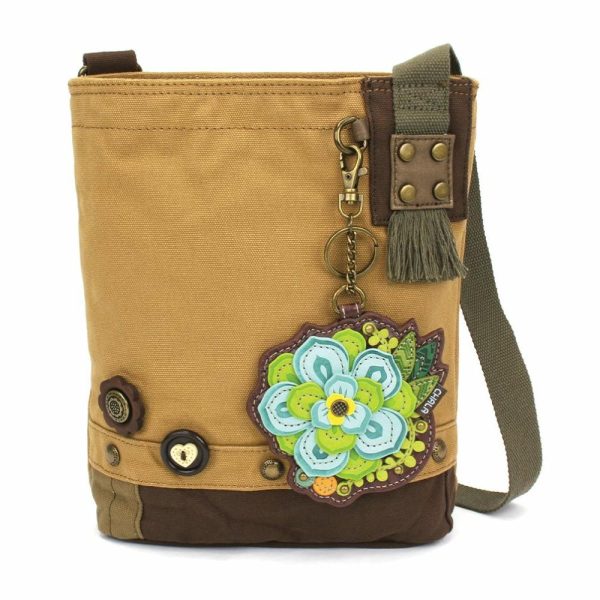 Crossbodies |  Patch Crossbody – Succulent Crossbodies Brown