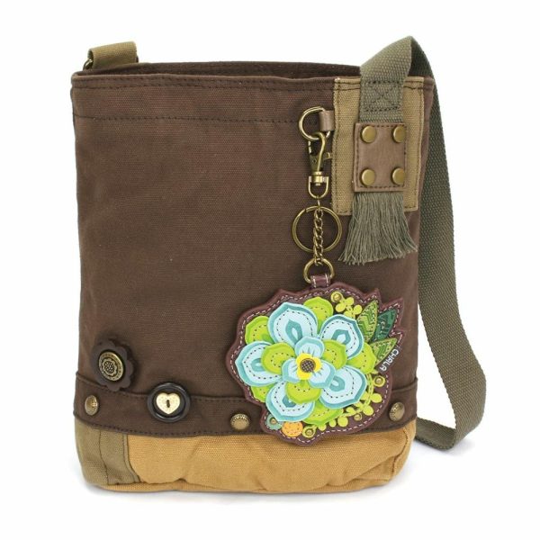 Crossbodies |  Patch Crossbody – Succulent Crossbodies Brown