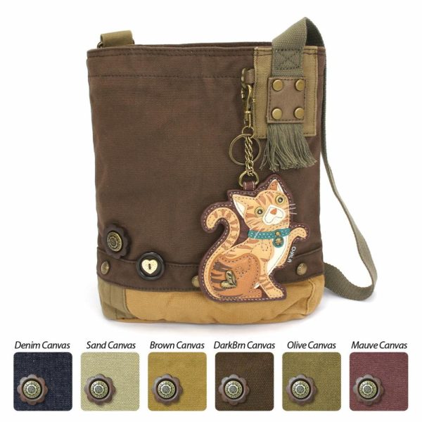 Crossbodies |  Patch Crossbody – Tabby Cat Orange Crossbodies Brown