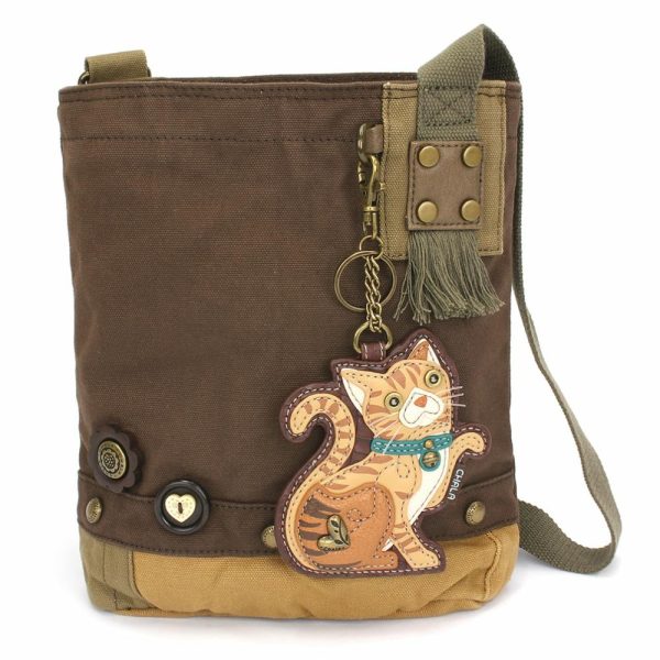 Crossbodies |  Patch Crossbody – Tabby Cat Orange Crossbodies Brown