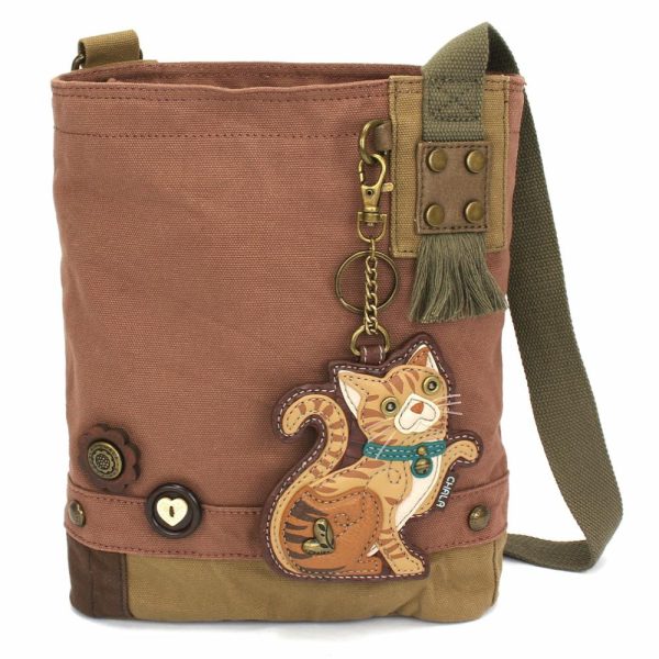 Crossbodies |  Patch Crossbody – Tabby Cat Orange Crossbodies Brown