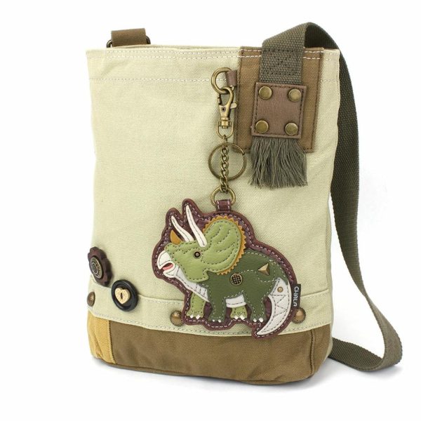 Crossbodies |  Patch Crossbody – Triceratops Crossbodies Brown