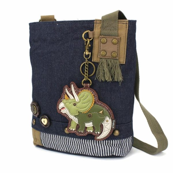 Crossbodies |  Patch Crossbody – Triceratops Crossbodies Brown