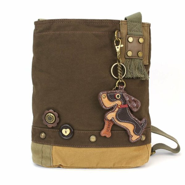 Crossbodies |  Patch Crossbody – Wiener Dog Crossbodies Brown