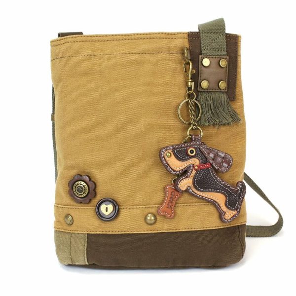 Crossbodies |  Patch Crossbody – Wiener Dog Crossbodies Brown