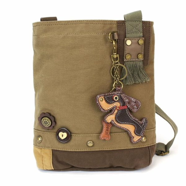 Crossbodies |  Patch Crossbody – Wiener Dog Crossbodies Brown