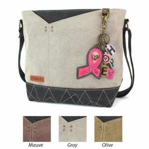 Crossbodies |  Prism Crossbody – Charming Charms Pink Ribbon Crossbodies Crossbodies