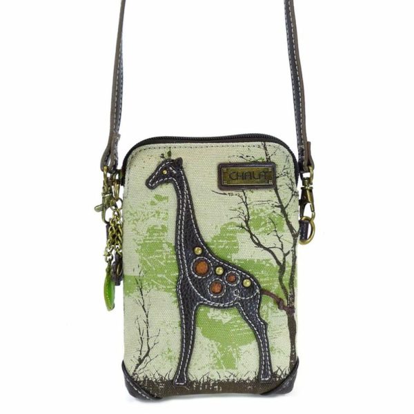 Crossbodies |  Safari Canvas Cellphone Xbody – Giraffe Crossbodies Crossbodies