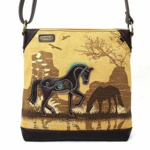 Crossbodies |  Safari Canvas Crossbody – Horse (Brown) Crossbodies Brown Approx