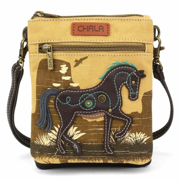 Crossbodies |  Safari Double Pocket Xbody – Horse Crossbodies Brown Approx