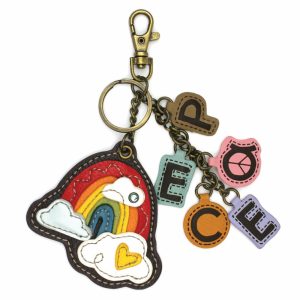 Keychains |  Charming Chams Keychain – Rainbow+Peace Keychains Keychains