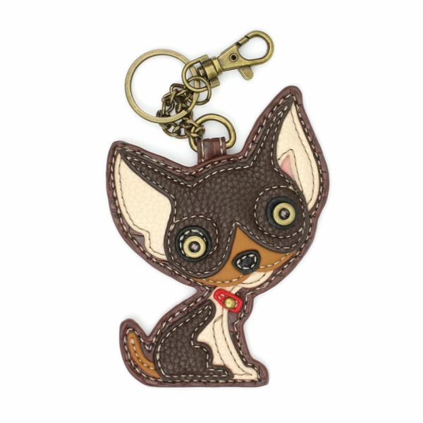 Keychains |  Key Fob – Chihuahua Dark Brown Keychains Keychains