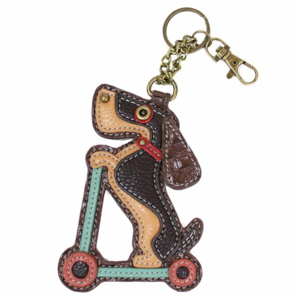 Keychains |  Key Fob – Wiener Dog Scooter Keychains Keychains