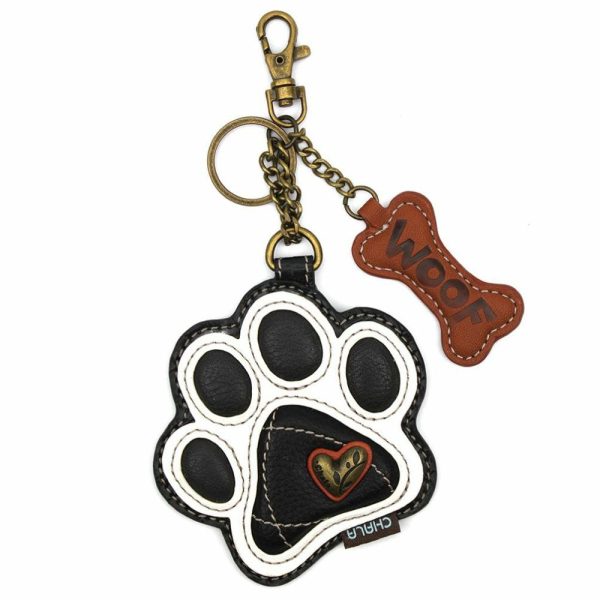 Keychains |  Key Fob/Coin Purse – B&W Pawprint Keychains Keychains