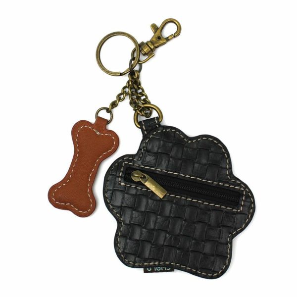 Keychains |  Key Fob/Coin Purse – B&W Pawprint Keychains Keychains