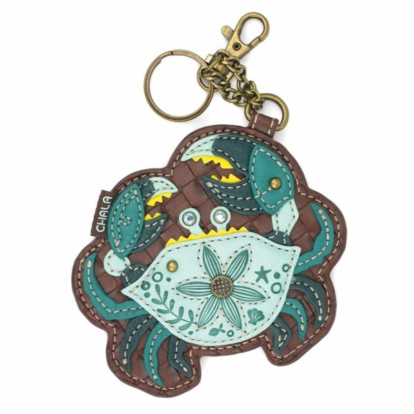 Keychains |  Key Fob/Coin Purse – Crab – Teal Keychains Keychains