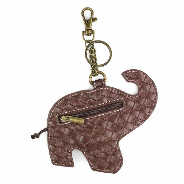 Keychains |  Key Fob/Coin Purse – Elephant – Gray Keychains Keychains