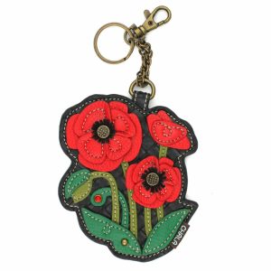 Keychains |  Key Fob/Coin Purse – Red Poppy Keychains Keychains