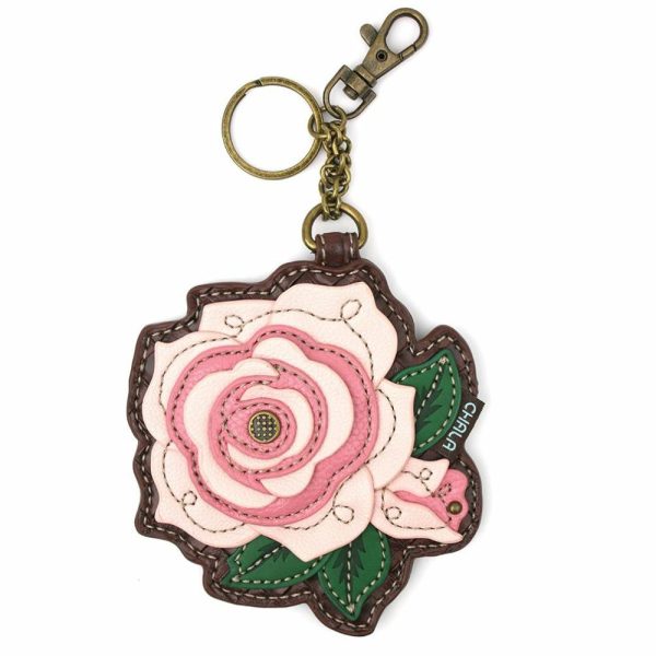 Keychains |  Key Fob/Coin Purse – Rose – Pink Keychains Keychains