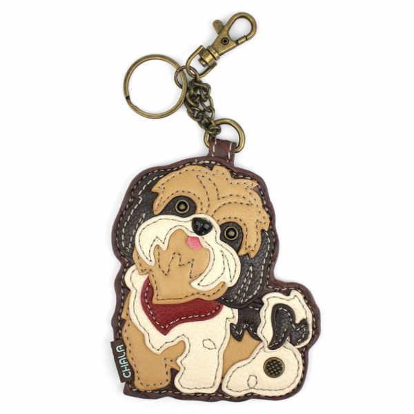 Keychains |  Key Fob/Coin Purse – Shih Tzu – Brown Keychains Keychains