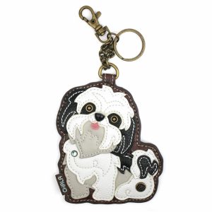 Keychains |  Key Fob/Coin Purse – Shih Tzu – White Keychains Keychains