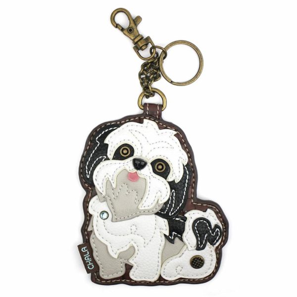 Keychains |  Key Fob/Coin Purse – Shih Tzu – White Keychains Keychains