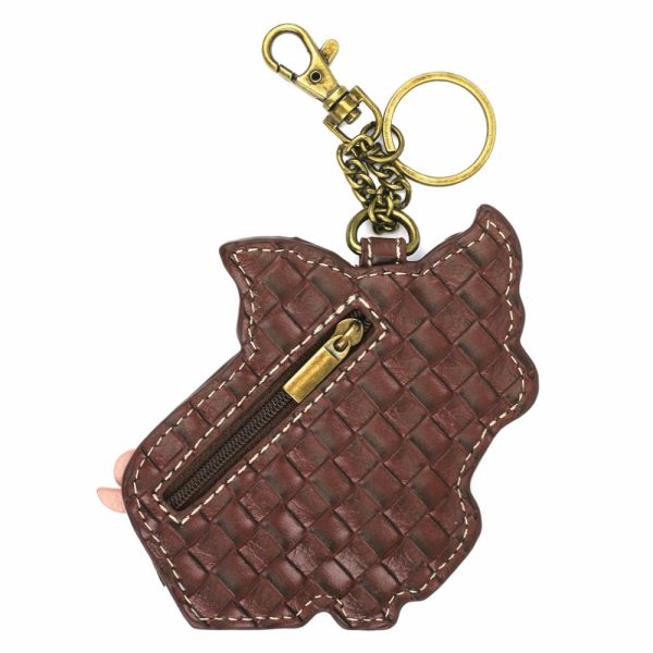 Keychains |  Key Fob/Coin Purse – Spotted Pig – Black Keychains Keychains