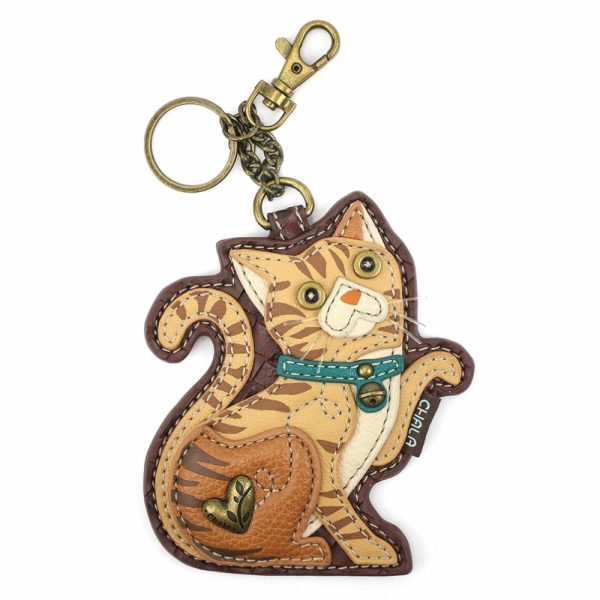 Keychains |  Key Fob/Coin Purse – Tabby Cat – Orange Keychains Keychains