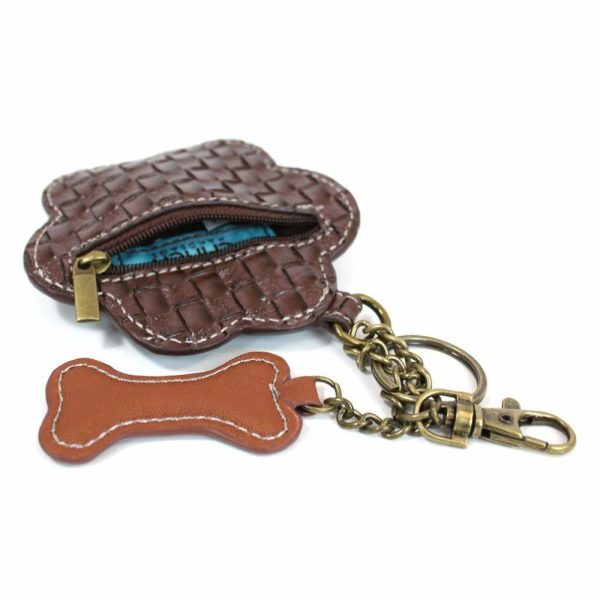 Keychains |  Key Fob/Coin Purse – Teal Pawprint Keychains Keychains