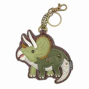 Keychains |  Key Fob/Coin Purse – Triceratops Keychains Keychains