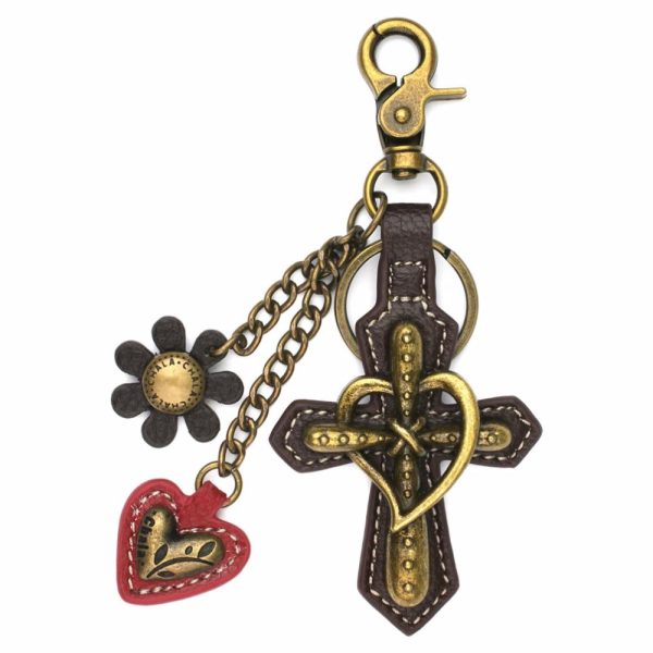 Keychains |  Metal Charming Keychain – Cross Keychains Keychains