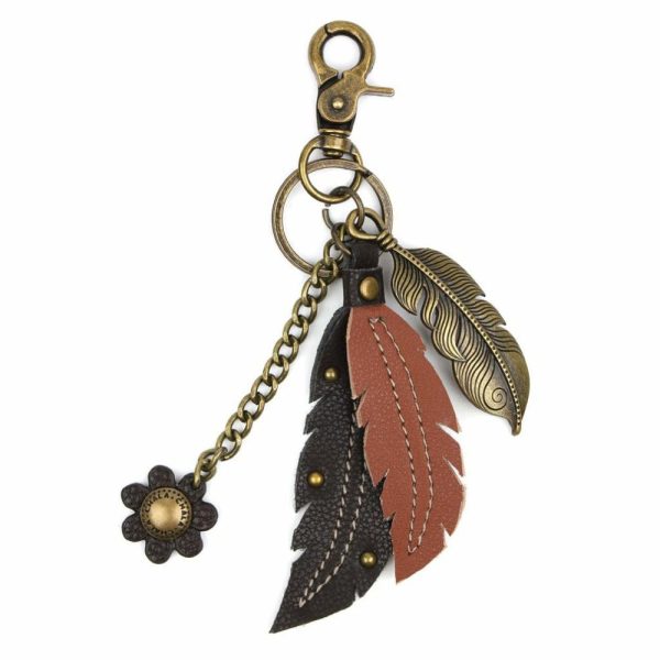 Keychains |  Metal Charming Keychain – Feather Keychains Keychains