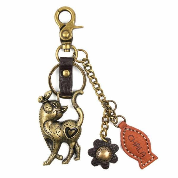 Keychains |  Metal Charming Keychain – Slim Cat Keychains Keychains