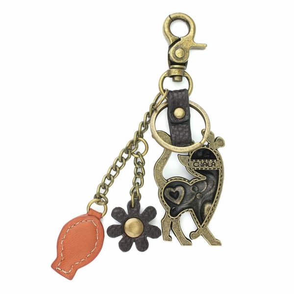 Keychains |  Metal Charming Keychain – Slim Cat Keychains Keychains