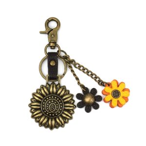 Keychains |  Metal Charming Keychain – Sunflower Keychains Keychains