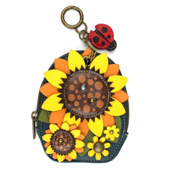 Keychains |  Mini Coin Purse Keychain – Sunflower Keychains Keychains