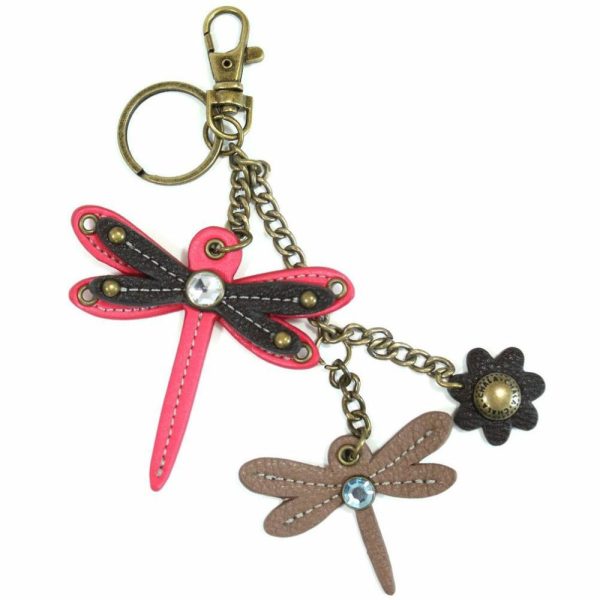 Keychains |  Mini Keychain – Dragonfly – Pink Keychains Keychains